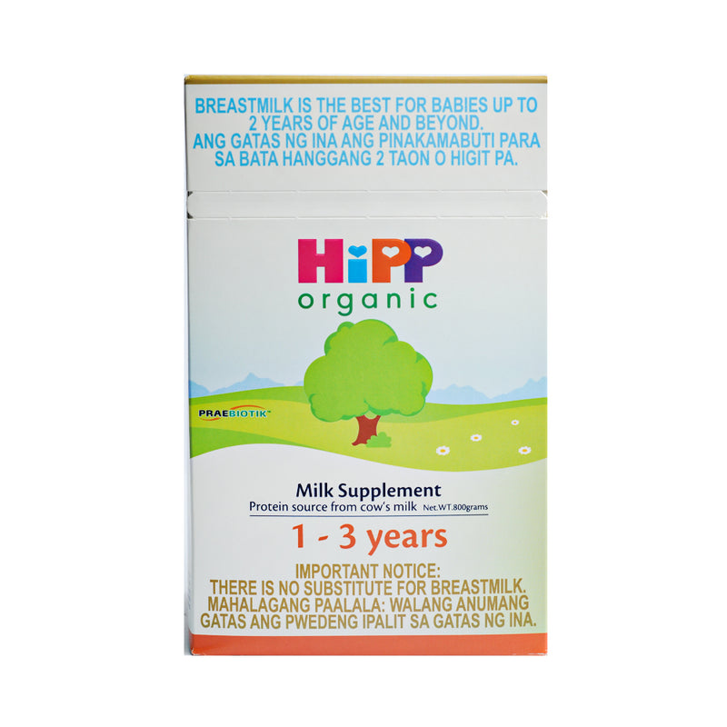 Hipp Organic Milk Supplement 1-3 Years 800g