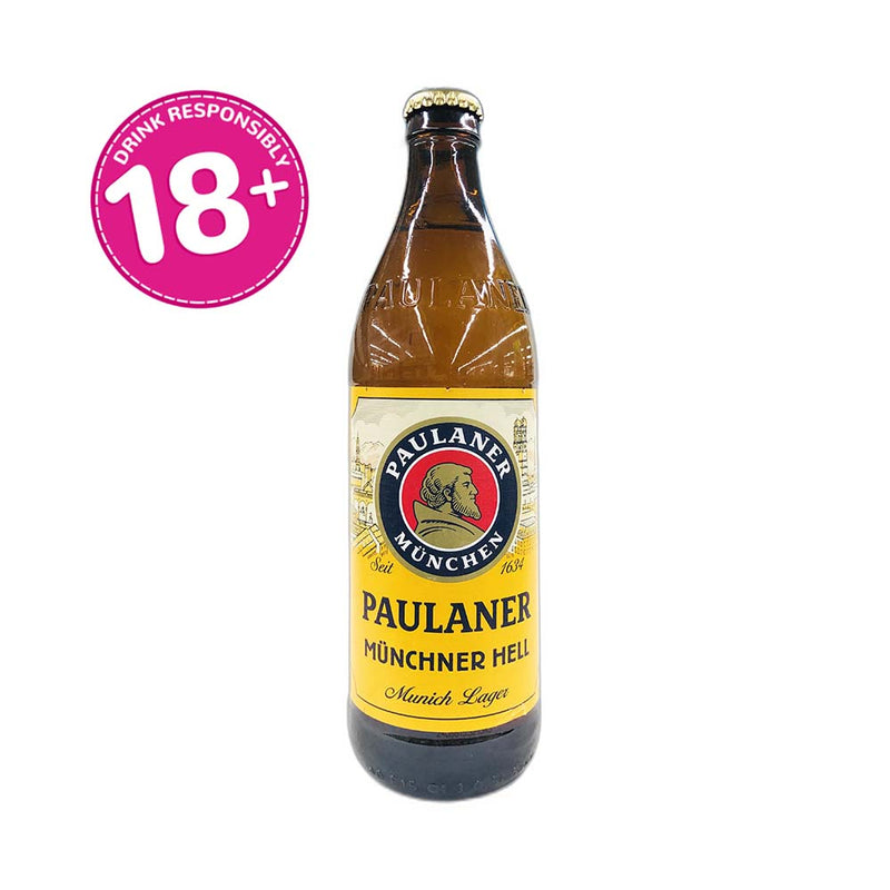 Paulaner Beer Munchner Hell Bottle 500ml