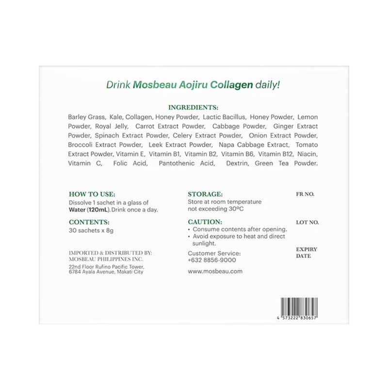 Mosbeau Aojiru Collagen Food Supplement Powder 30's