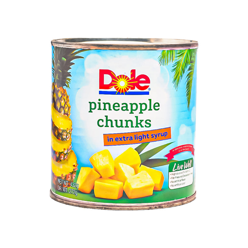 Dole Pineapple Chunks In Extra Light Syrup 432g