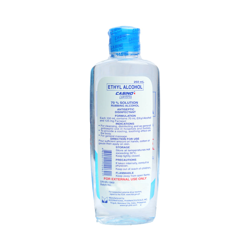 Casino Active 70% Ethyl Alcohol Triclosan 250ml