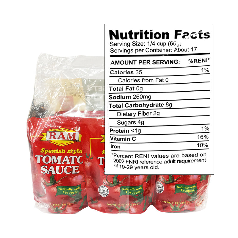 Ram Tomato Sauce Spanish Style 115g 11's + 1