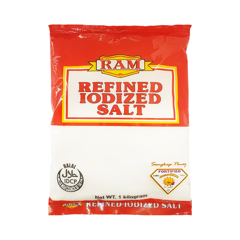Rodom Salt Ram Refined Iodized Salt 1kg
