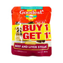 Goodest Dog Beef & Liver Steak 80g 2's