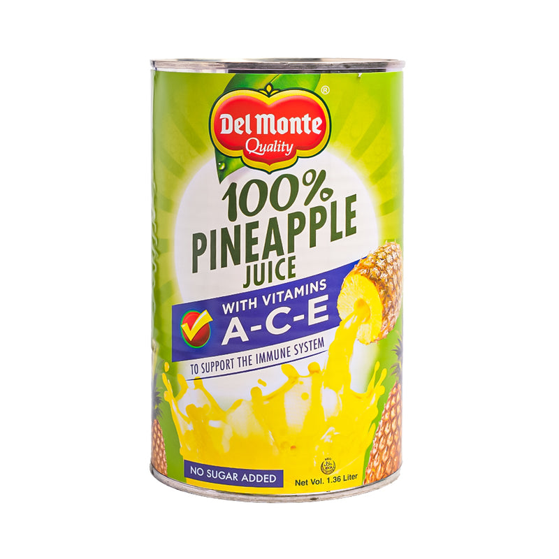 Del Monte 100% Pineapple Juice With Vitamins ACE 1.36L (46oz)