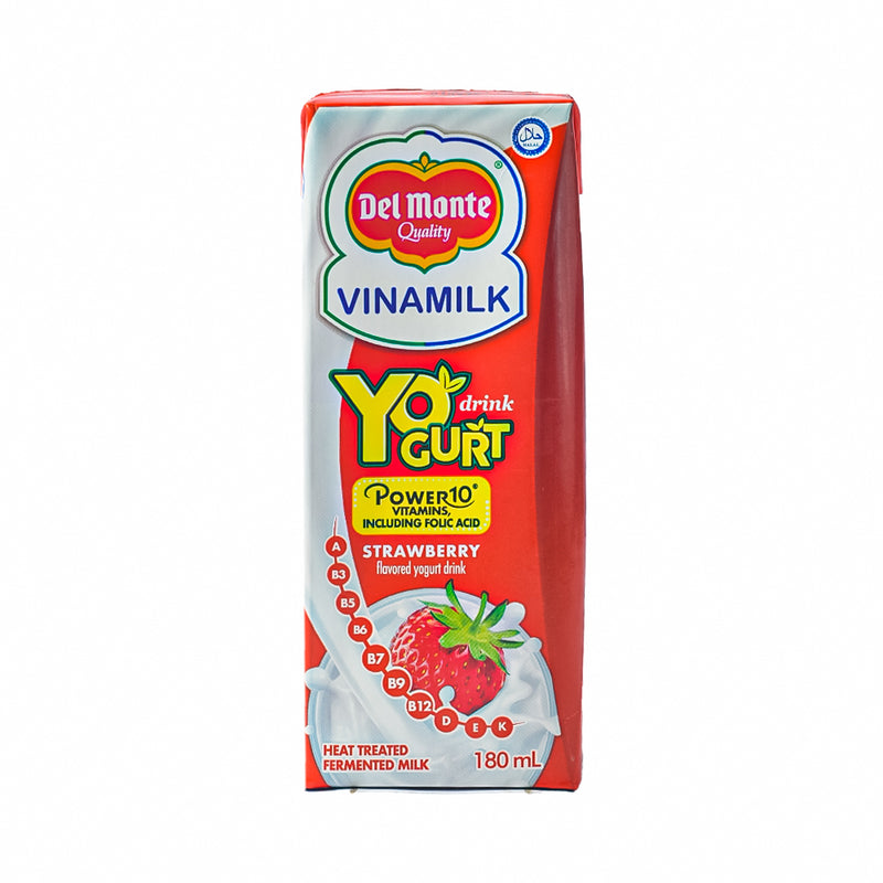 Del Monte Vinamilk Yogurt Drink Strawberry 180ml