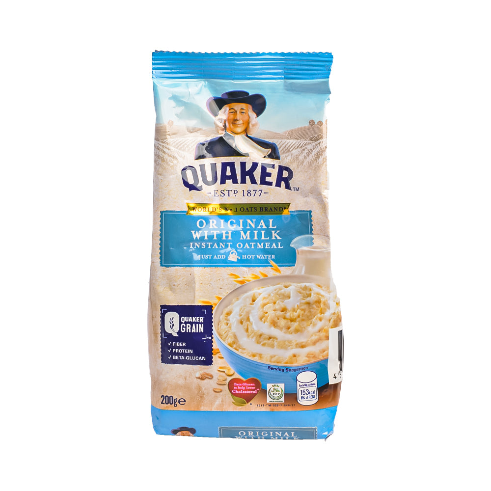 Oatmeal Original Quaker Original With Milk Instant Oatmeal 200g