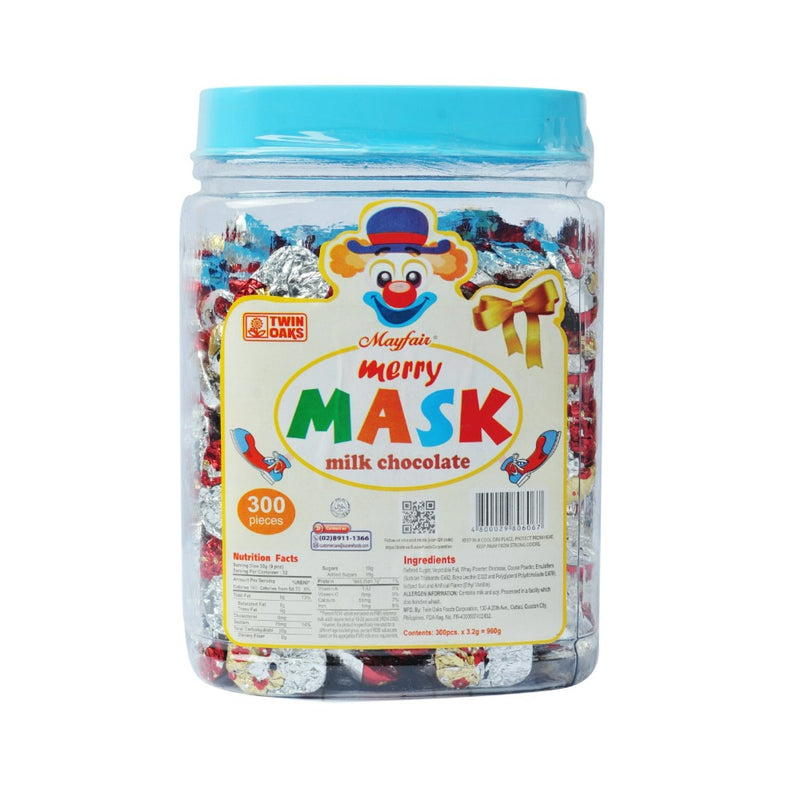 Mayfair Merry Mask Milk Chocolate Jar 300's