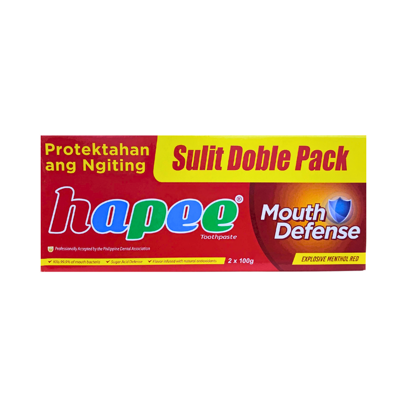 Hapee Toothpaste Explosive Menthol Red Sulit Double Pack 100g x 2's