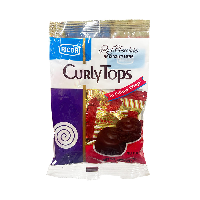 Ricoa Curly Tops Milk Chocolate 50g