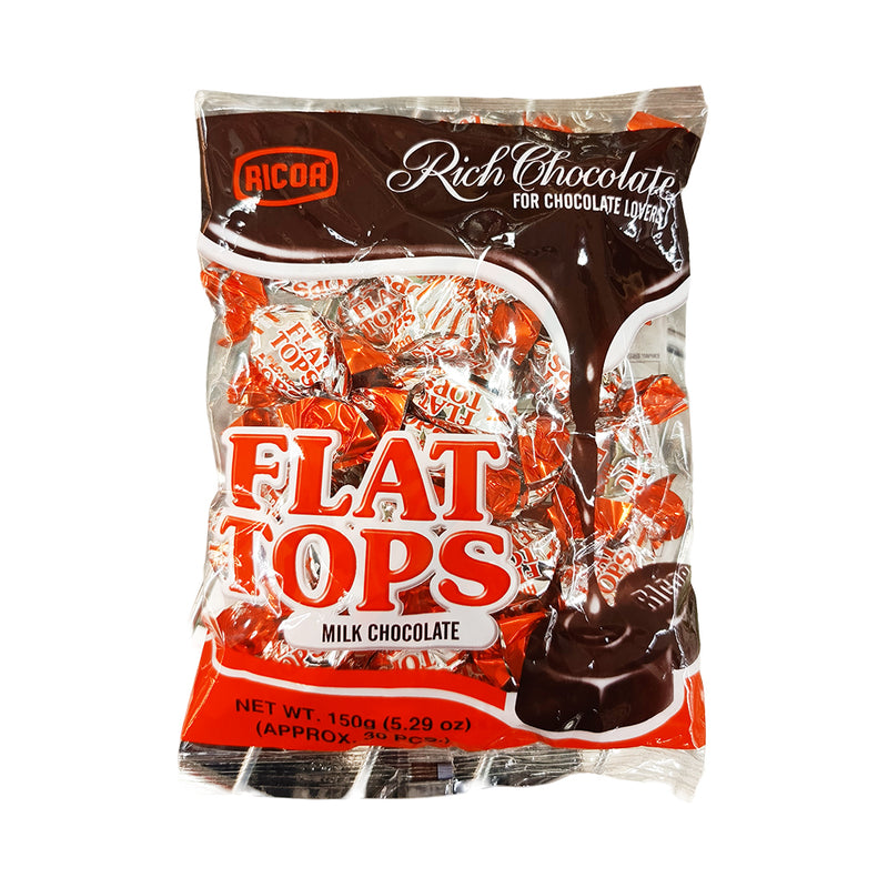 Ricoa Flat Tops Milk Chocolate 150g