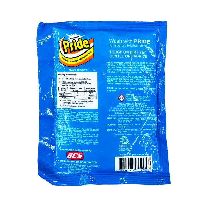 Pride Color Powder Pride Detergent Powder 40g