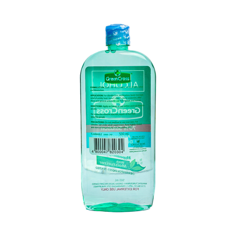 Green Cross Ethyl Alcohol With Moisturizer 70% Solution 500ml