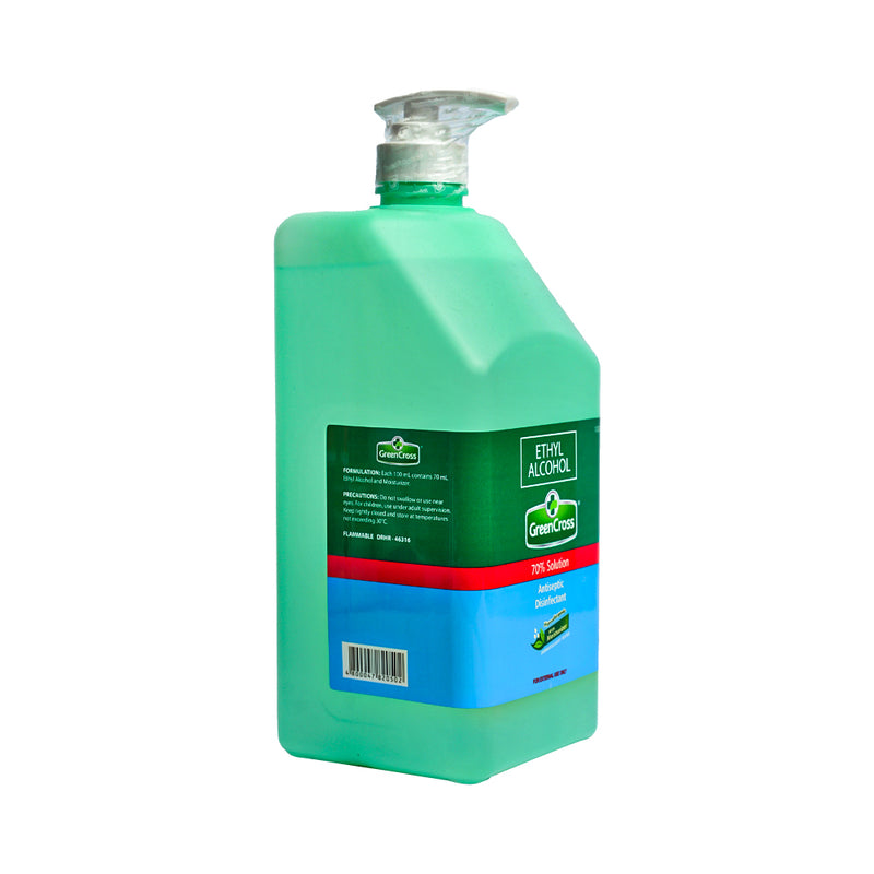 Green Cross 70% Ethyl Alcohol With Moisturizer With Pump 1L