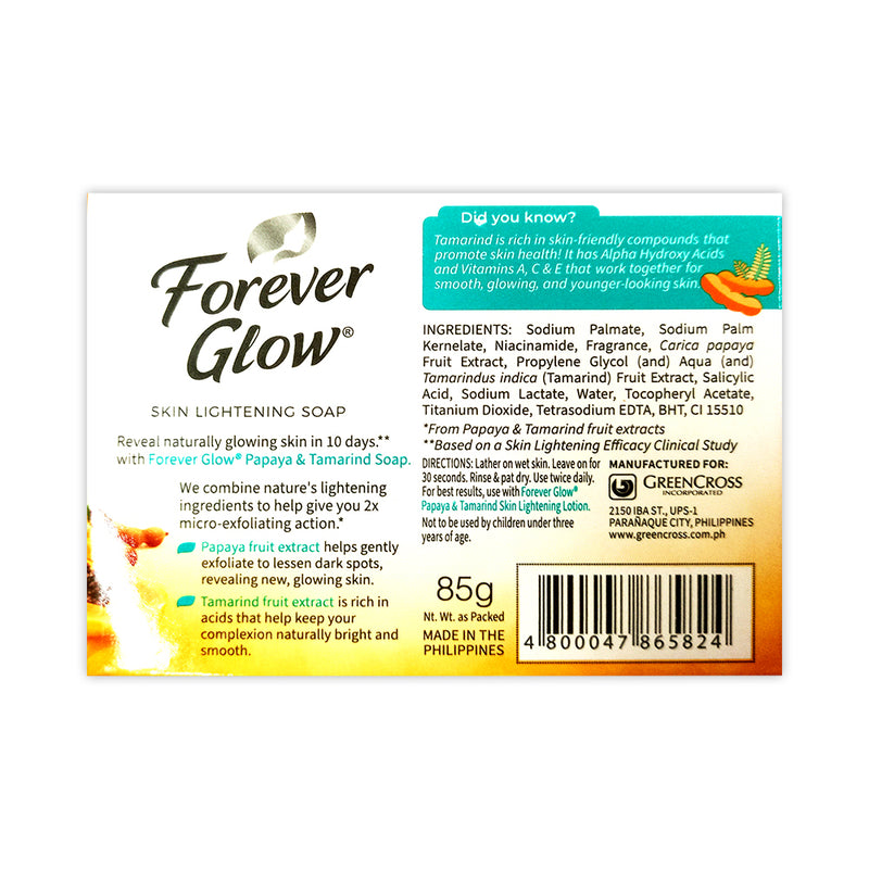 Forever Glow Skin Lightening Soap Papaya And Tamarind 85g