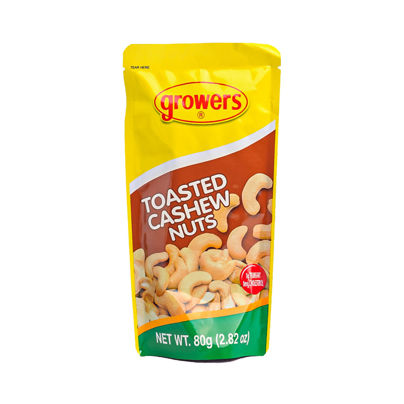 Growers Toasted Cashew Nuts 80g