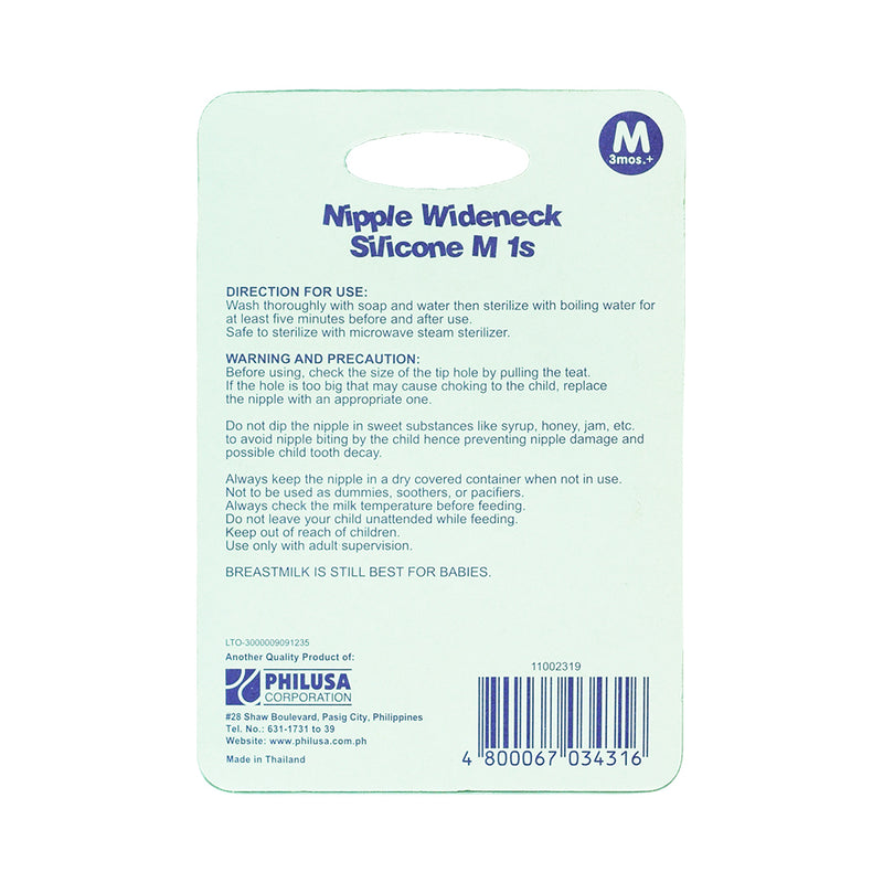 Babyflo Wideneck Silicone Nipple Medium