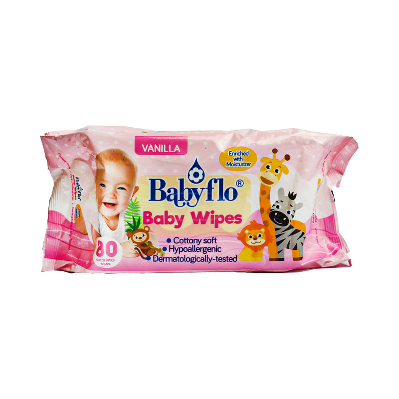 Babyflo Baby Wipes Vanilla 80's