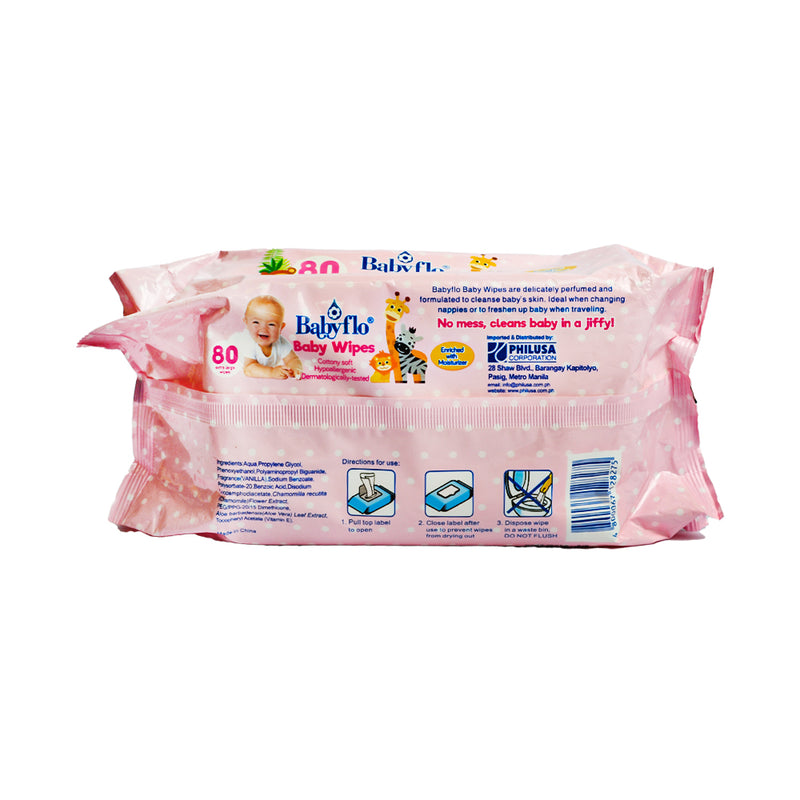 Babyflo Baby Wipes Vanilla 80's