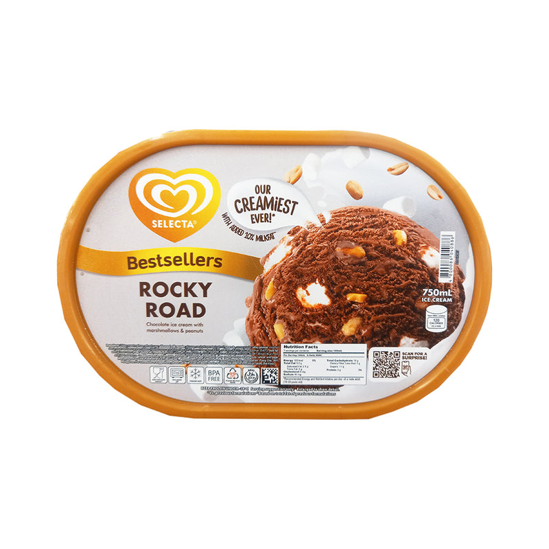 Selecta Supreme Ice Cream Rocky Road 750ml