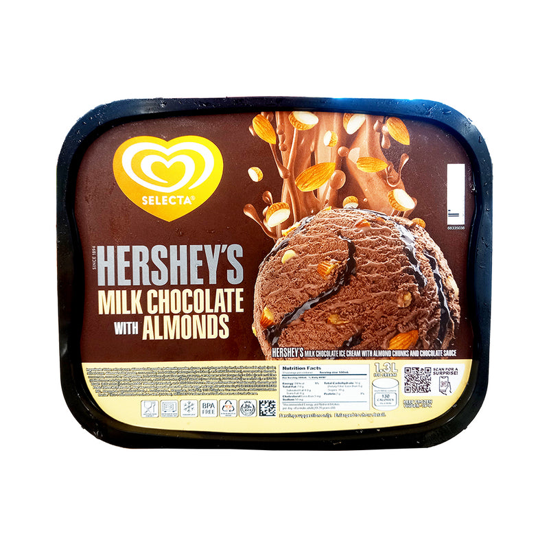 Selecta Ice Cream Hershey's Milk Chocolate With Almonds 1.3L