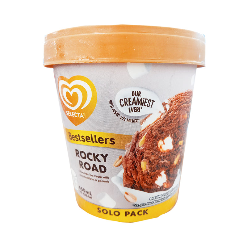 Selecta Solo Pack Ice Cream Rocky Road 450ml