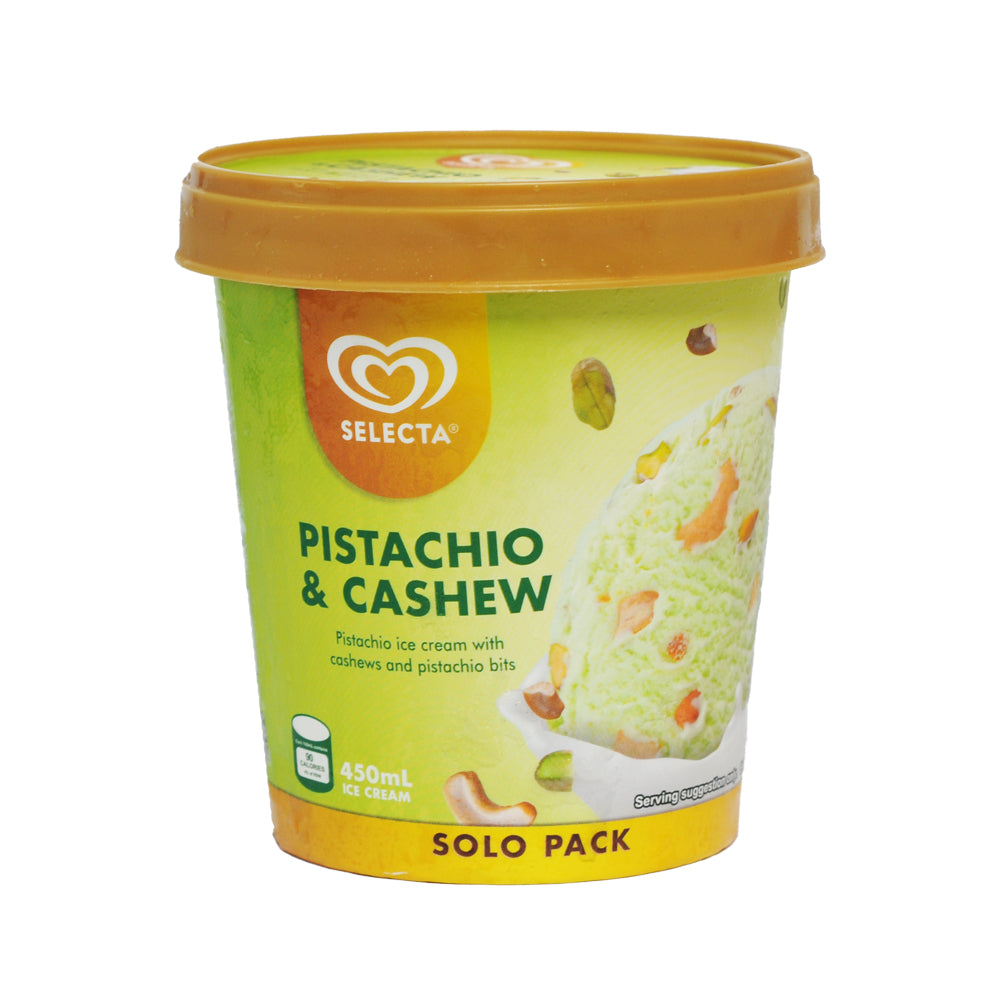 Selecta Solo Pack Ice Cream Pistachio And Cashew 450ml