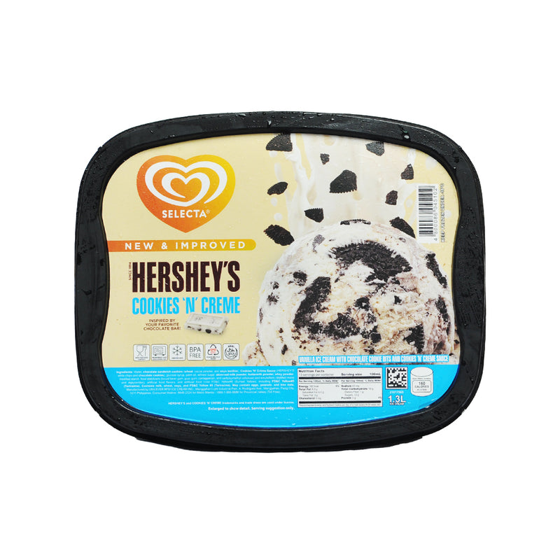 Selecta Supreme Ice Cream Hershey's Cookies And Creme 1.3L