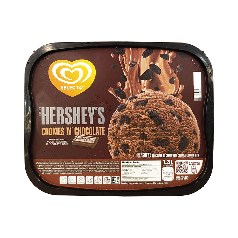 Selecta Supreme Ice Cream Hershey's Cookies And Chocolate 1.3L