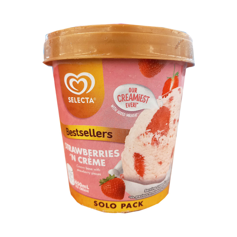 Selecta Supreme Ice Cream Strawberries And Cream 450ml