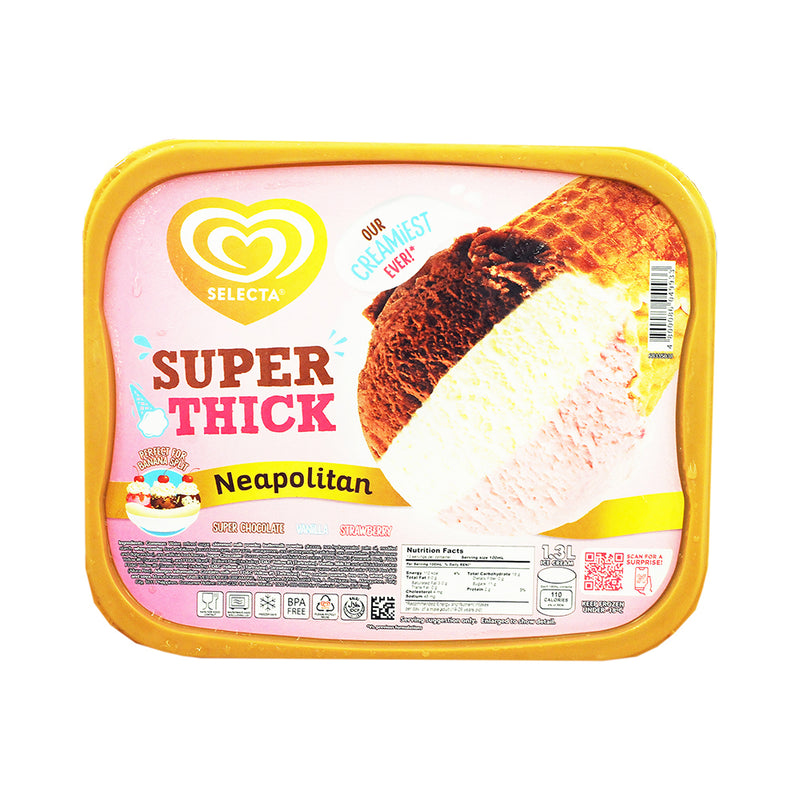 Selecta Super Thick Neapolitan Ice Cream 1.3L