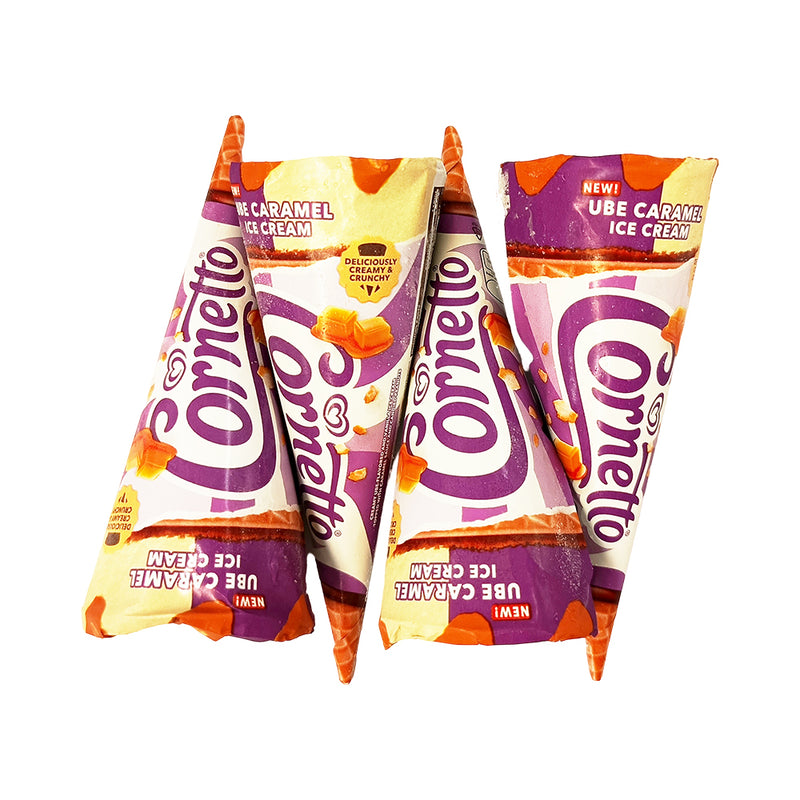 Selecta Cornetto Pooh Ube Caramel Ice Cream 110ml x 4's