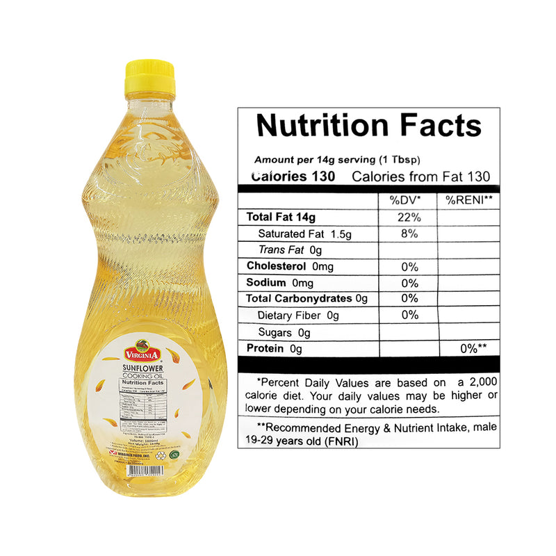 Virginia Sunflower Cooking Oil 1.8L