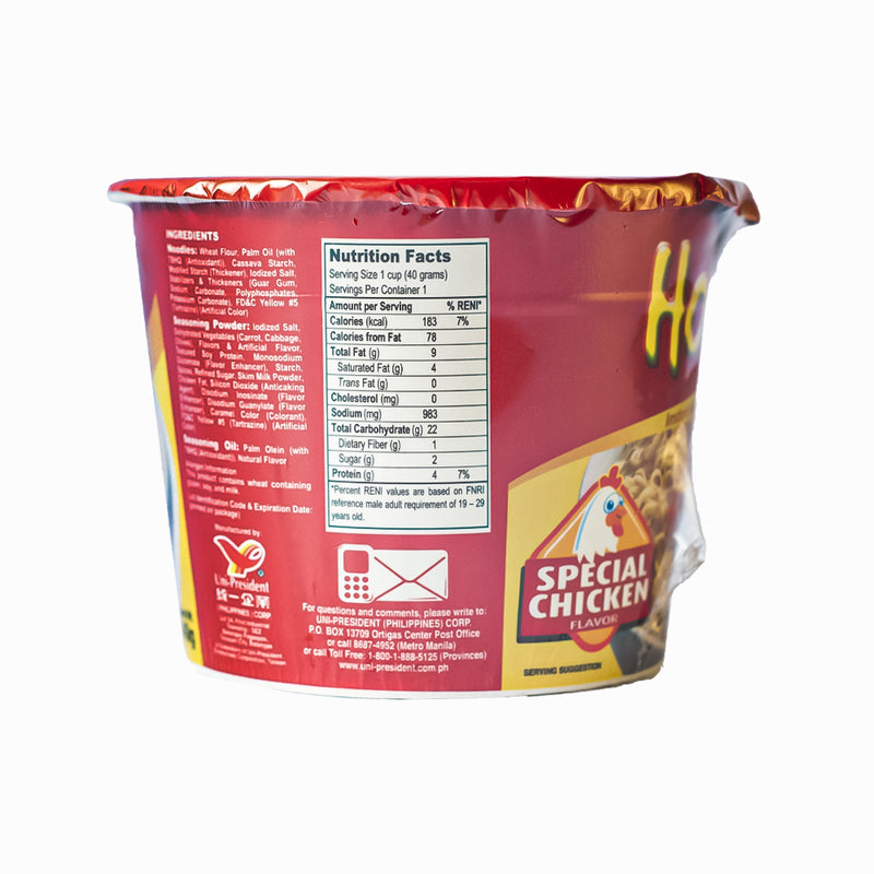 Homi Instant Mami Noodles Econobowl Chicken and Garlic 40g