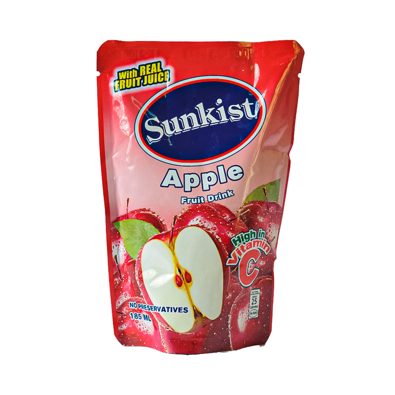 Sunkist Apple Fruit Juice Doy 185ml x 10's