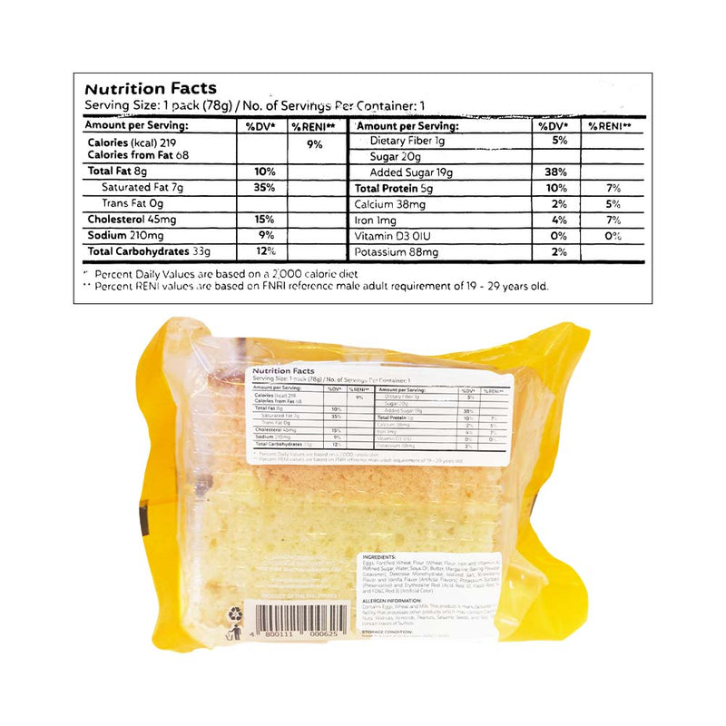 Goldilocks Strawberry Vanilla Cake Slice Single 78g