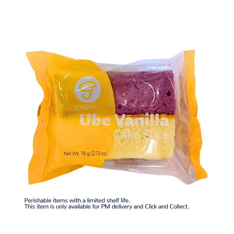 Goldilocks Ube Vanilla Cake Slice Single 78g