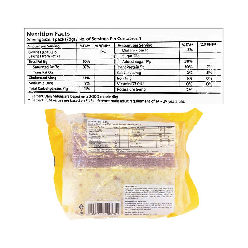 Goldilocks Ube Vanilla Cake Slice Single 78g