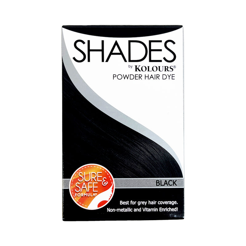 Shades By Kolours Powder Hair Dye Black 9g