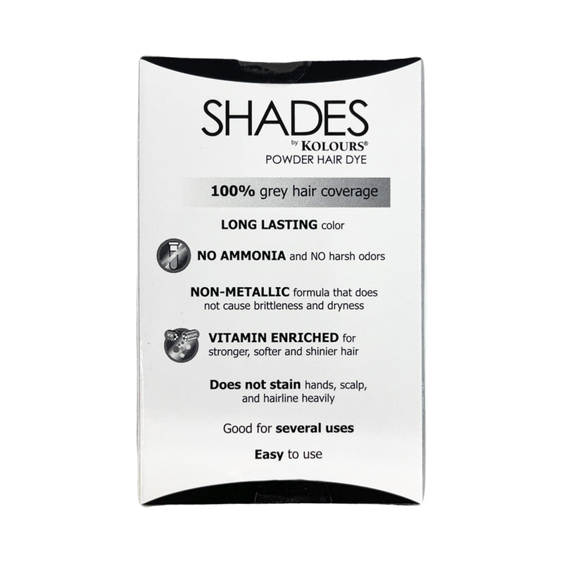 Shades By Kolours Powder Hair Dye Black 9g