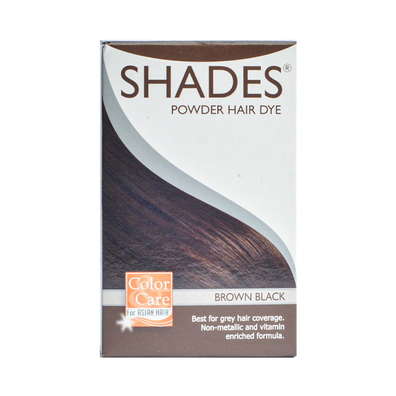 Shades By Kolours Powder Hair Dye Brown Black 9g