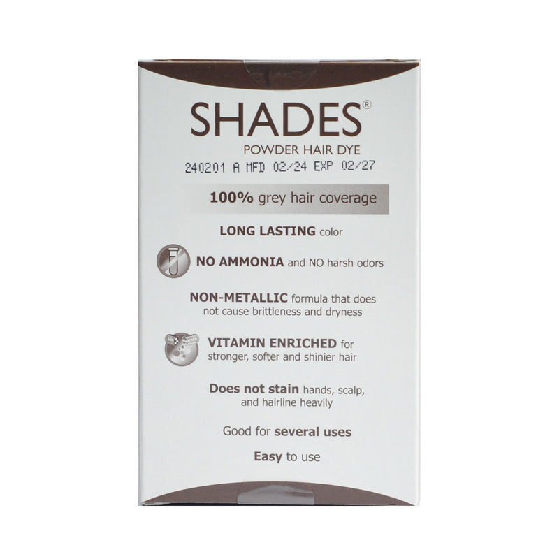 Shades By Kolours Powder Hair Dye Brown Black 9g