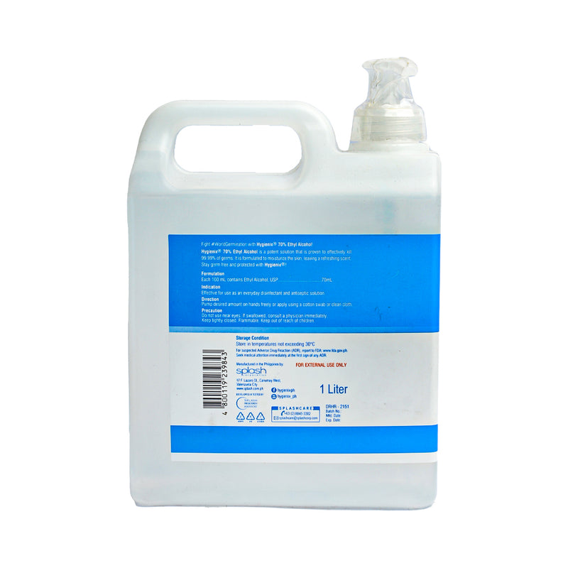 Hygienix Ethyl Alcohol 70% Solution Anti-Bacterial Pump 1000ml