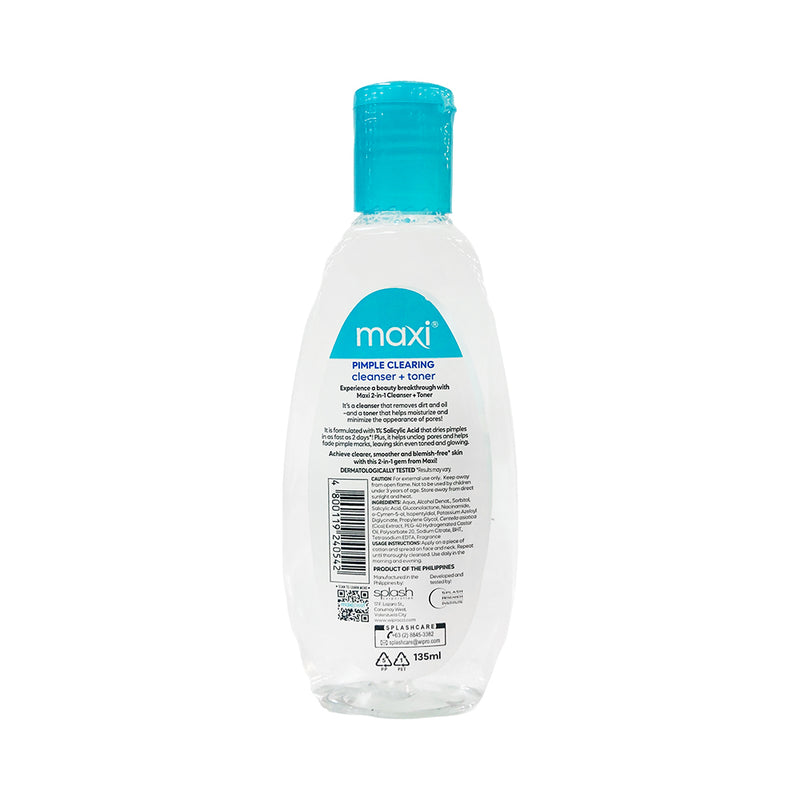 Maxi 2 In 1 Pimple Cleanser + Toner