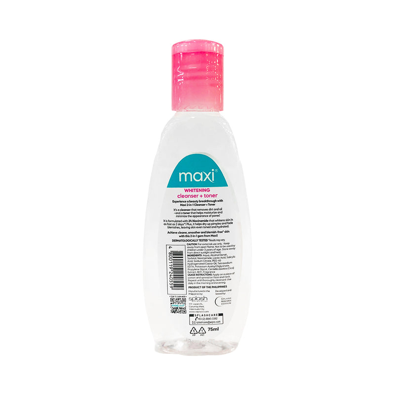 Maxi 2 In 1 Whitening Cleanser + Toner