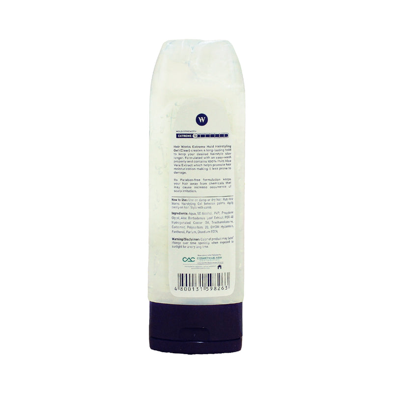 Hair Works Hairstyling Gel Extreme Hold Clear