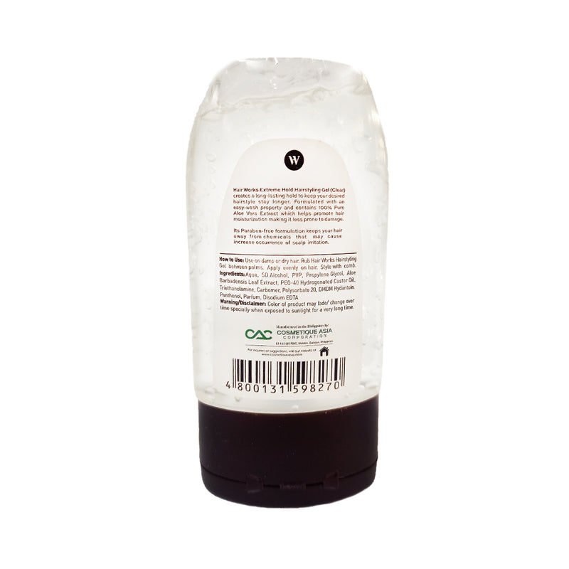 Hair Works Hairstyling Gel Extreme Hold Clear