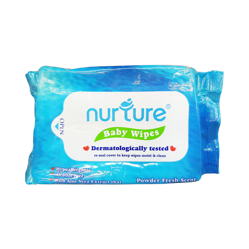 Nurture Baby Wipes Powder Fresh Scent 30's