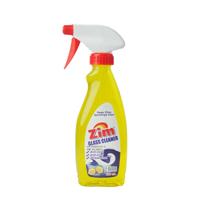 Zim Glass Cleaner With Trigger Head Lemon 250ml