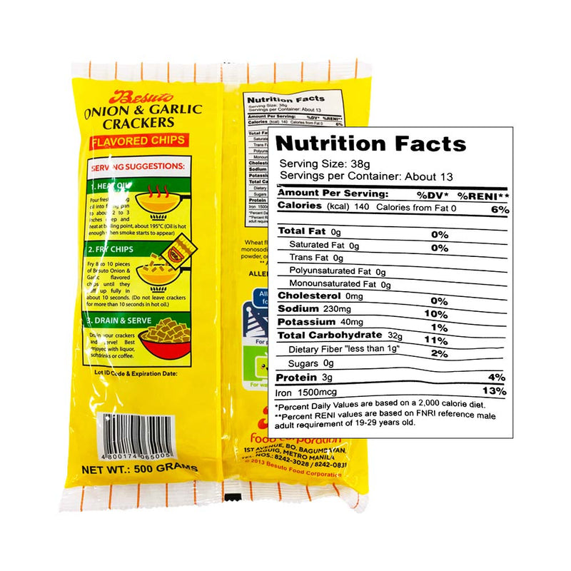 Besuto Prawn Cracker Onion And Garlic Flavor 500g